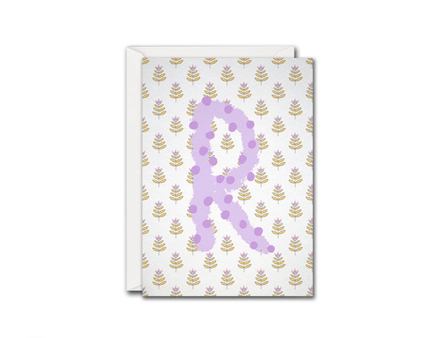 Alphabet Forest Letter R Animal Monogram Note Cards