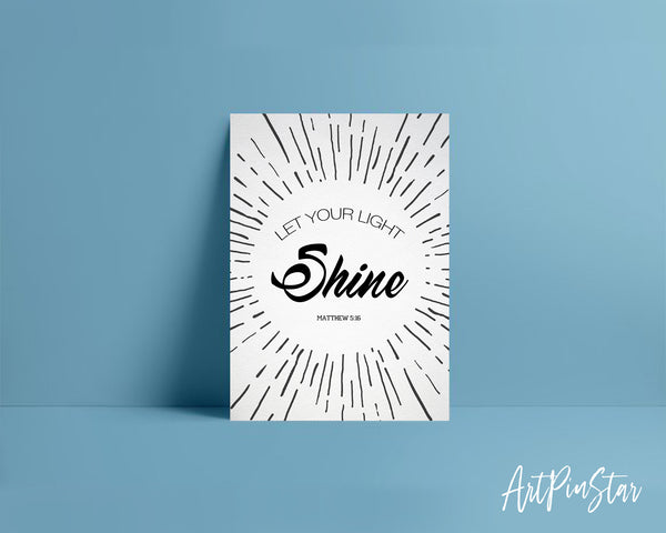 Let your light shine Matthew 5:16 Bible Verse Customized Greeting Card