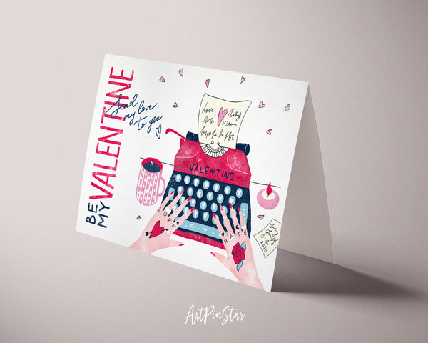 Love Letter Be My Valentine Customized Greeting Card
