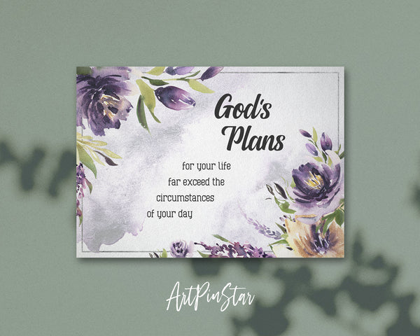God's plans for your life far exceed the circumstances Bible Verse Customized Greeting Card