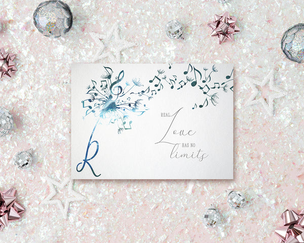Inspiring Music Quote Letter R Symbol Real love has no limits