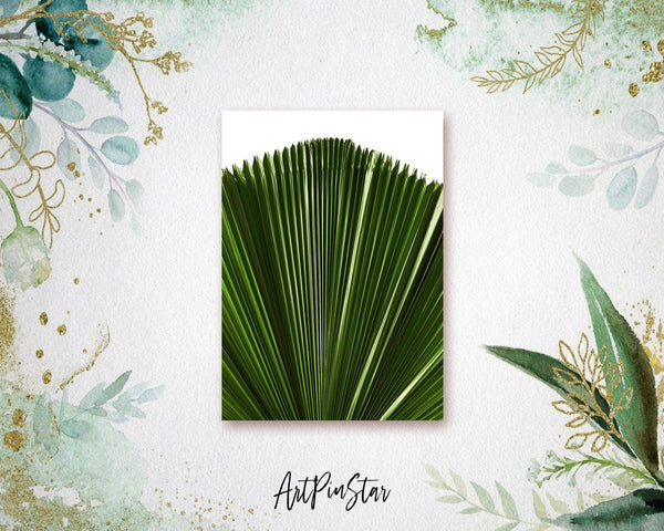 Licuala Grandis or Ruffled Fan Palm Leaf Botanical Garden Customized Greeting Card