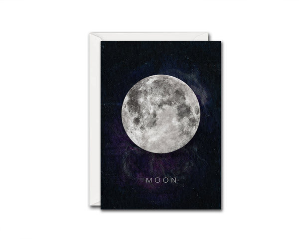 Moon Moon Phases Universe Space Customizable Greeting Card