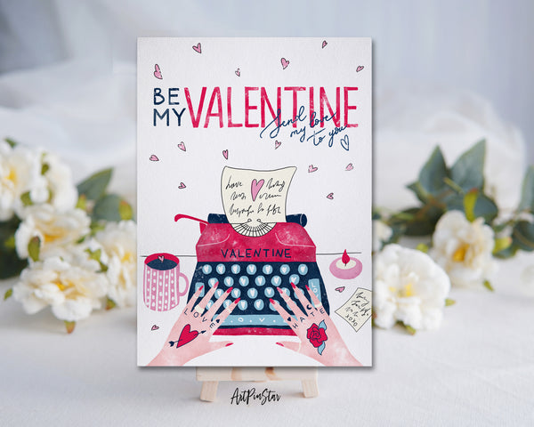 Love Letter Be My Valentine Customized Greeting Card