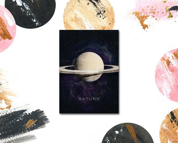 Saturn Planet Universe Space Solar System Customizable Greeting Card