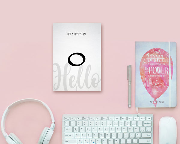 Just a note to say Hello Whole Note Whole Note Music Gift Ideas Customizable Greeting Card