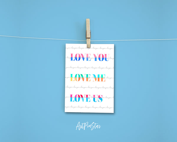 Love you love me love us Joan Jett Happiness Quote Customized Greeting Cards