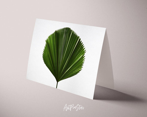 Licuala Grandis or Ruffled Fan Palm Leaf Botanical Garden Customized Greeting Card