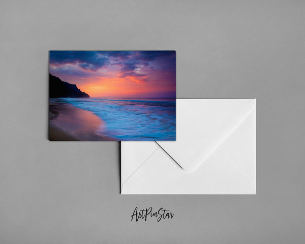 Beach Sunset Landscape Bible Greeting Cards