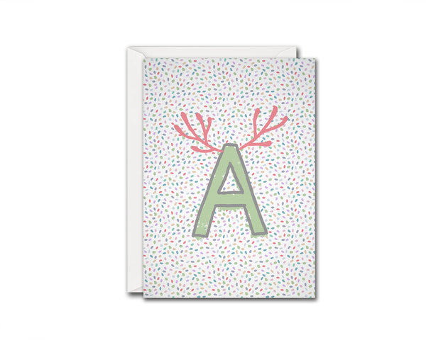 Alphabet Forest Letter A Animal Monogram Note Cards