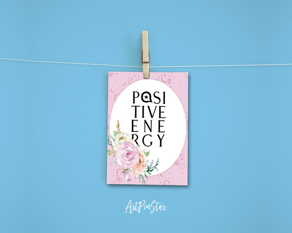 Positive Energy Happiness Quote Customized Greeting Cards