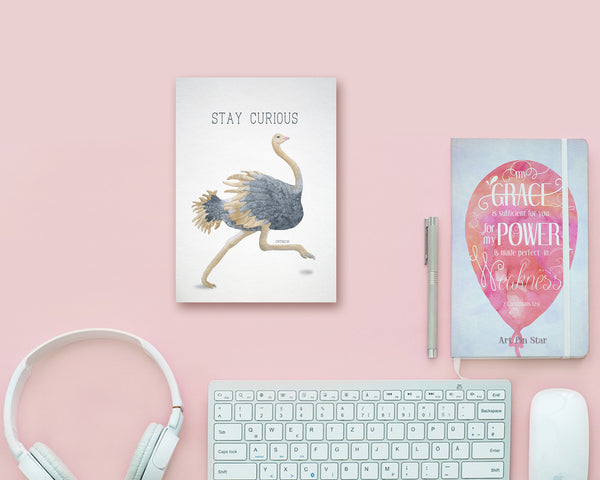 Stay Curious Ostrich Animal Greeting Cards