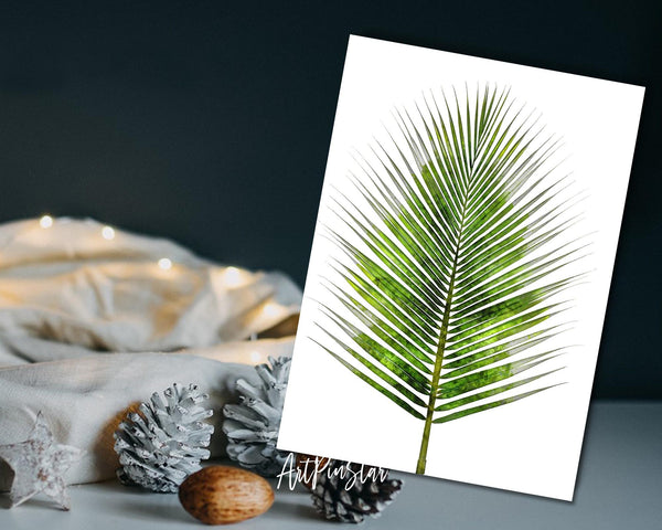 The Coconut Palm Leaves Watercolor Botanical Garden Customized Greeting Card