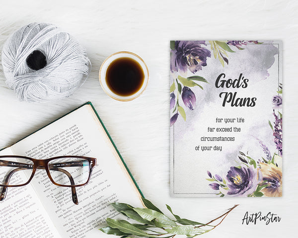 God's plans for your life far exceed the circumstances Bible Verse Customized Greeting Card