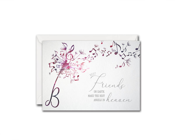 Inspiring Music Quote Letter B Symbol Best friends on earth, make the best angels in heaven