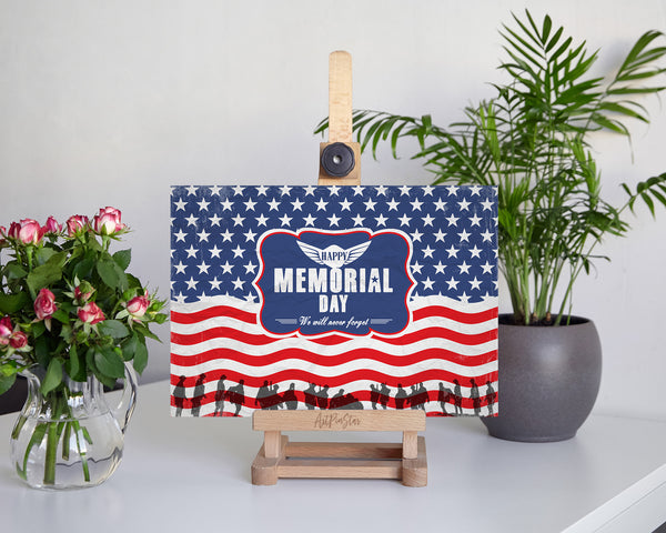We will never forget Memorial Honoring Remembering Day Customizable Gift Cards