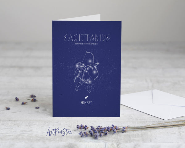Astrology Sagittarius Prediction Yearly Horoscope Art Customized Gift Cards