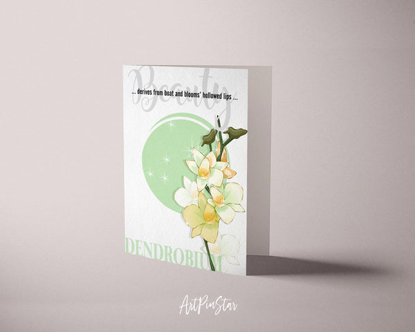 Dendrobium Flower Meanings Symbolism Customized Gift Cards