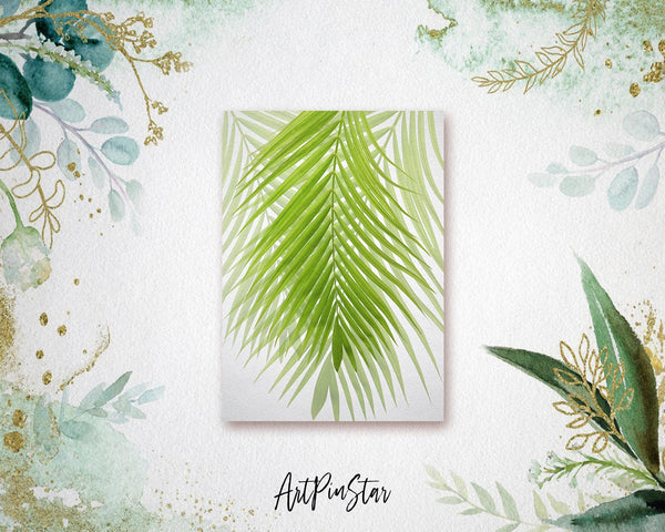 Green Palm Tree Leaf Botanical Garden Customized Greeting Card