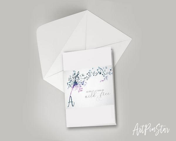 Inspiring Music Quote Letter A Symbol All good things are wild and free