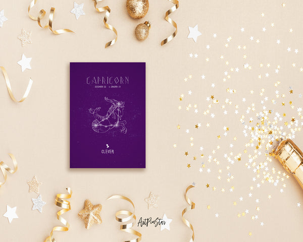 Astrology Capricorn Prediction Yearly Horoscope Art Customized Gift Cards