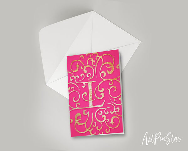 Alphabet Mandela Letter L Modern Monogram Note Cards