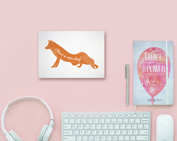 Have a nice day Fox Animal Greeting Cards