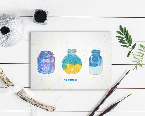 Your Magic Science Quote Customized Greeting Cards