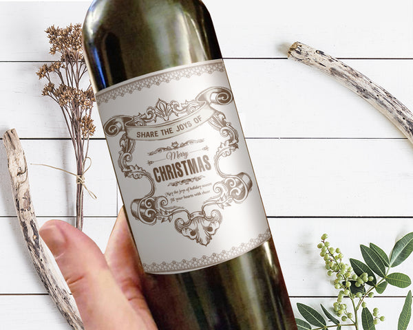 Share the joys of Merry Christmas Holiday Customizable Label