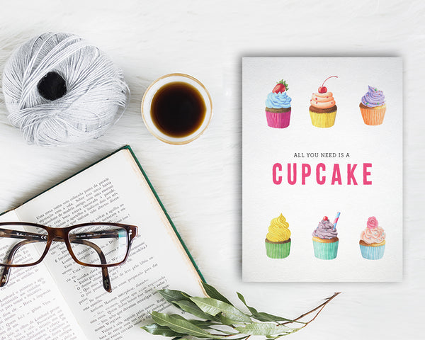 All you need is a cupcake Food Customized Gift Cards