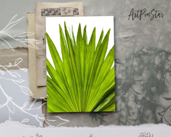 Green Palm Leaf Botanical Garden Customized Greeting Card