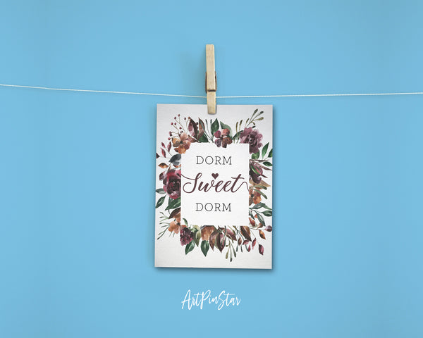 Dorm Sweet Dorm Inspirational Quote Customized Greeting Cards