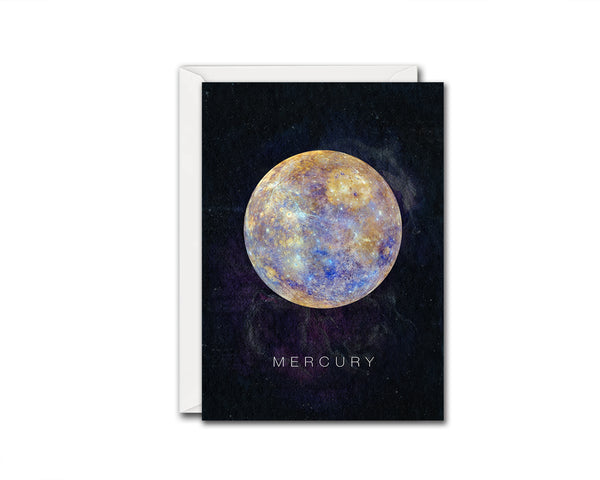 Mercury Planet Universe Space Solar System Customizable Greeting Card