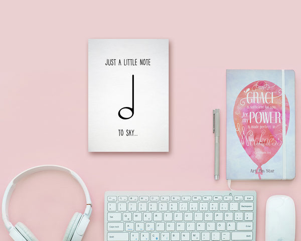 Just a little note to say Half Note Half Note Music Gift Ideas Customizable Greeting Card