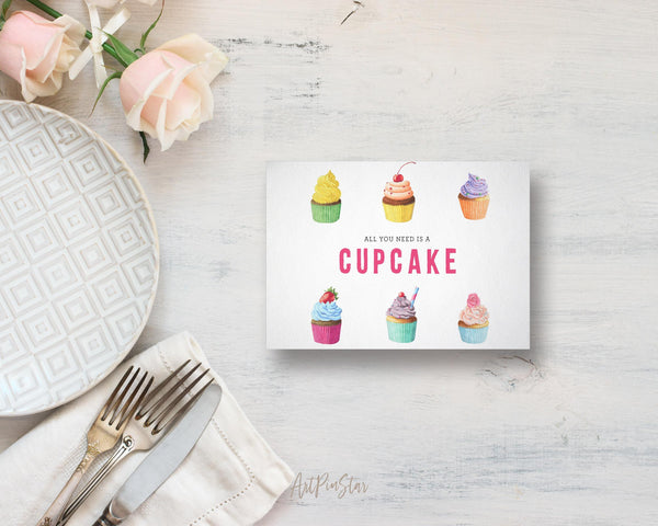 All you need is a cupcake Food Customized Gift Cards