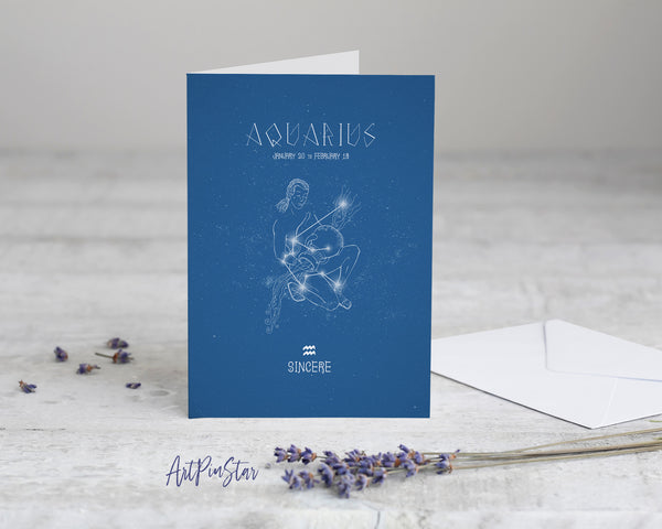 Astrology Aquarius Prediction Yearly Horoscope Art Customized Gift Cards
