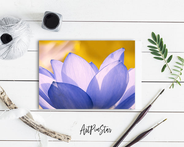 Lotus Flower Photo Art Customized Gift Cards