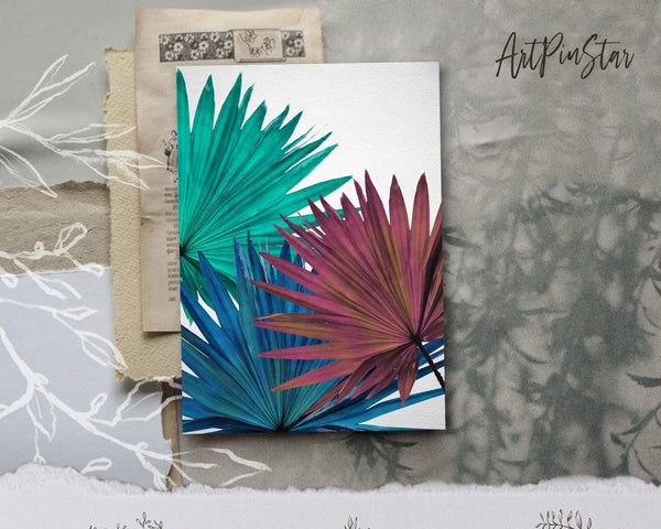 Green Palm Leaf Botanical Garden Customized Greeting Card