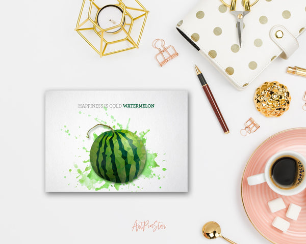Happyness is cold watermelon Food Customized Gift Cards