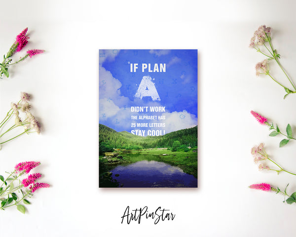 If plan a didn't work the alphabet has 25 more letters stay cool Bible Verse Customized Greeting Card