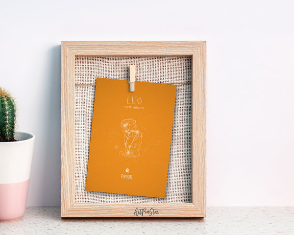 Astrology Leo Prediction Yearly Horoscope Art Customized Gift Cards