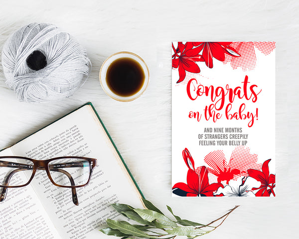 Congrats On The Baby Boy Birth Announcements Customized Gift Cards