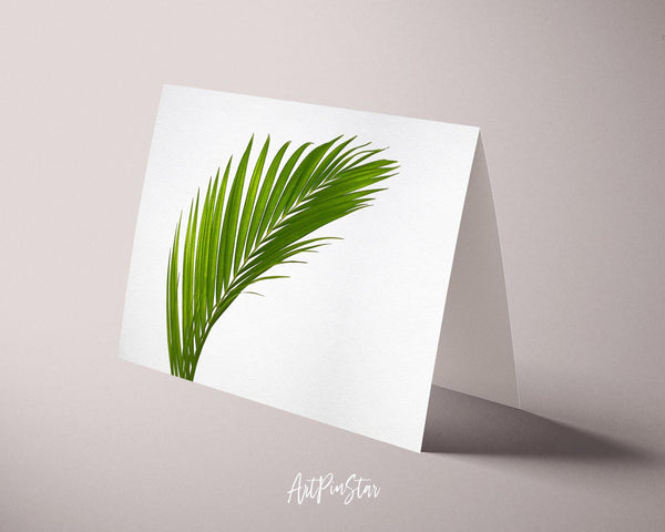 Green Leaves of Palm Tree Botanical Garden Customized Greeting Card