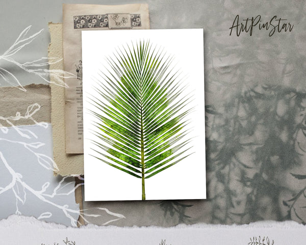 The Coconut Palm Leaves Botanical Garden Customized Greeting Card