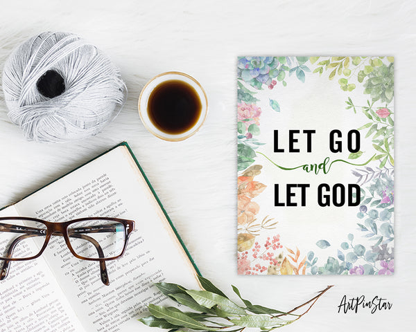 Let go and let God Bible Verse Customized Greeting Card