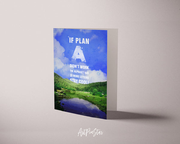 If plan a didn't work the alphabet has 25 more letters stay cool Bible Verse Customized Greeting Card