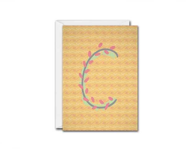 Alphabet Forest Letter C Animal Monogram Note Cards