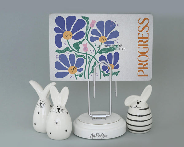 Be proud of your progress Flower Quote Customized Gift Cards