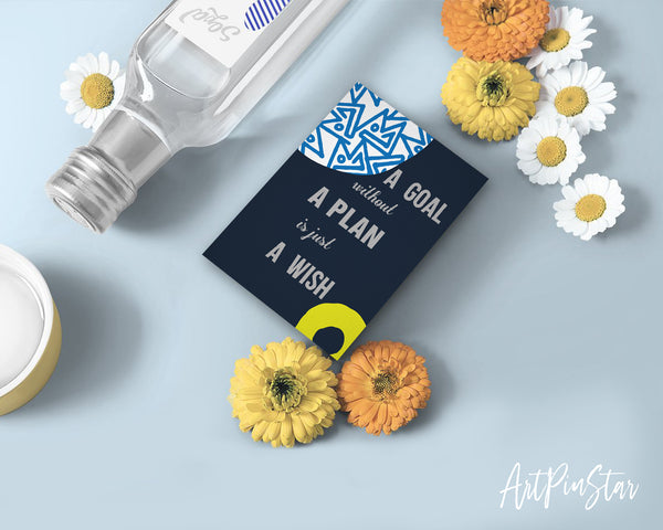 A goal without a plan is just a wish Powerful Planning Quote Customized Greeting Cards