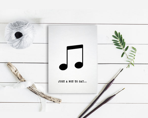 Just a little note to say Sixteenth Note Sixteenth Note Music Gift Ideas Customizable Greeting Card
